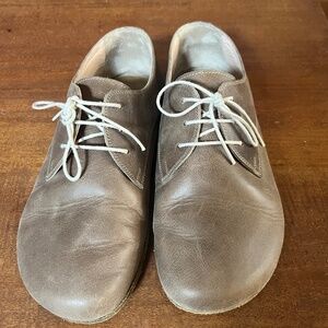 Leather barefoot oxford shoes / size W 38 / US 7.5